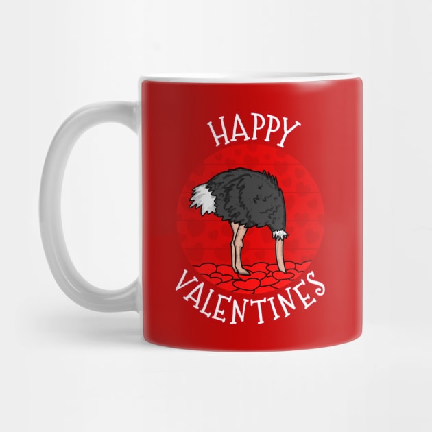 Valentines Day Ostrich Singles Funny Sarcasm by doodlerob